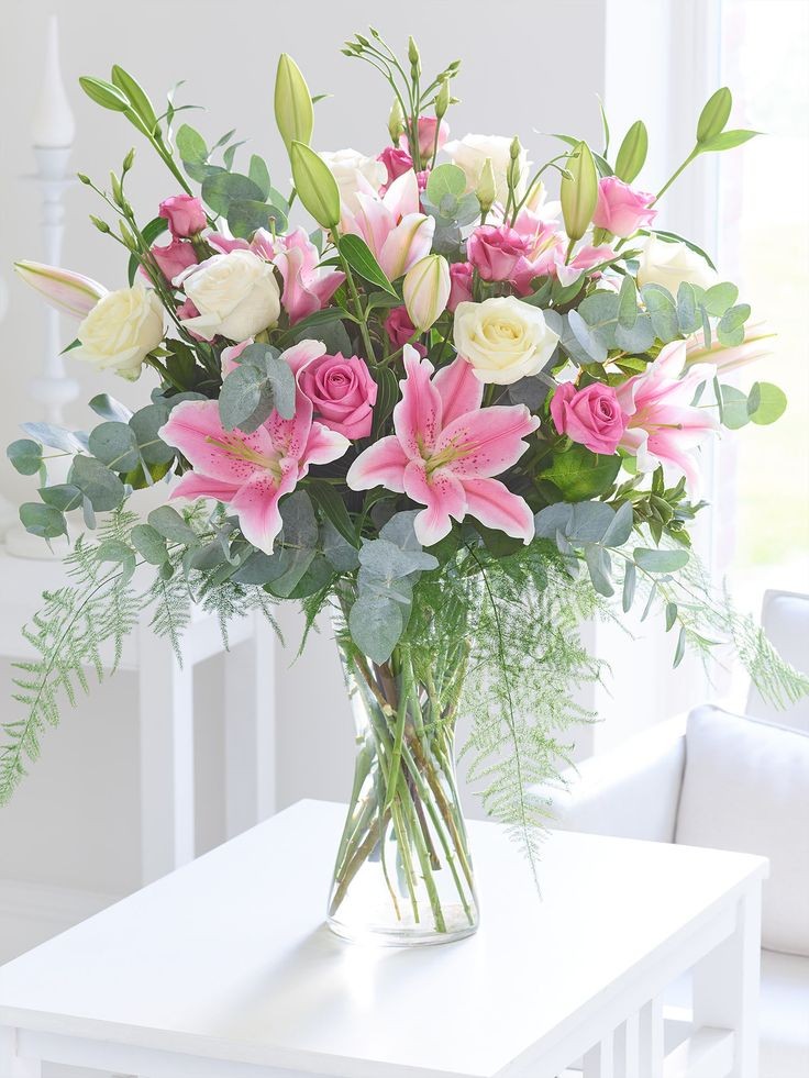 Bouquet de lys et roses